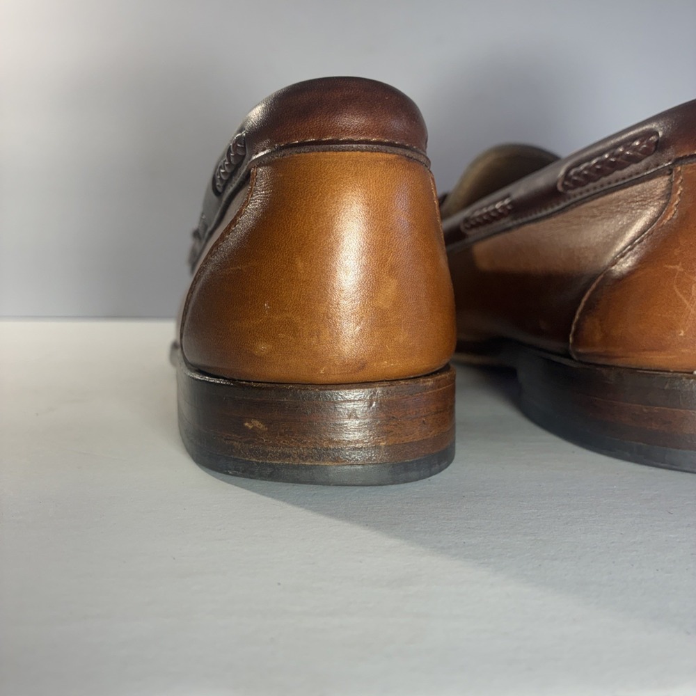 Allen Edmonds Woodstock Kiltie Slip On Loafer Brown Dress Shoes Size 8.5C USA - Picture 7 of 15